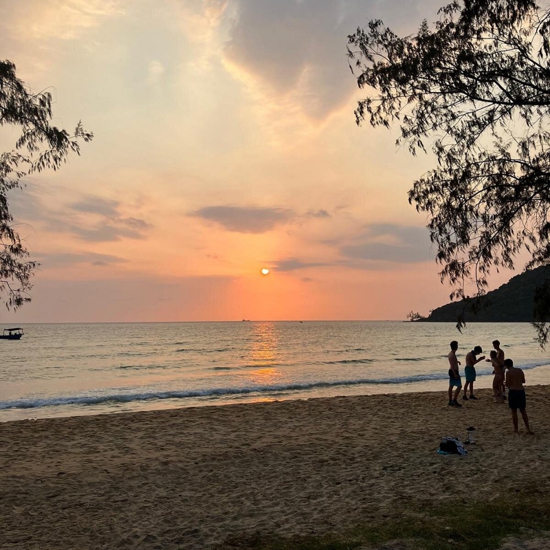  A sunset moment at Lazy Beach on Koh Rong Sanloem