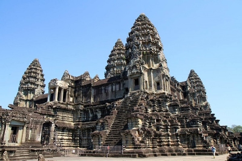 Angkor Wat is famous for Five stone towers form