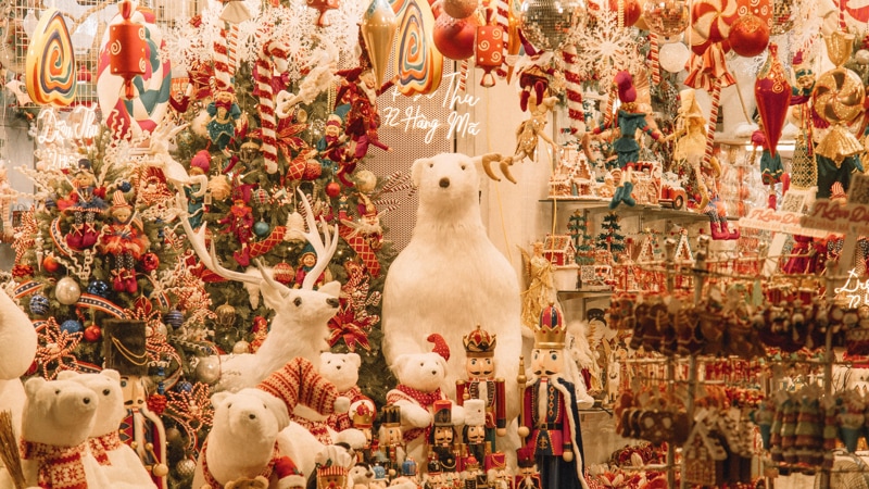 Christmas Decoration in Hanoi in Winter