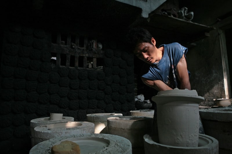 Bat Trang Pottery village