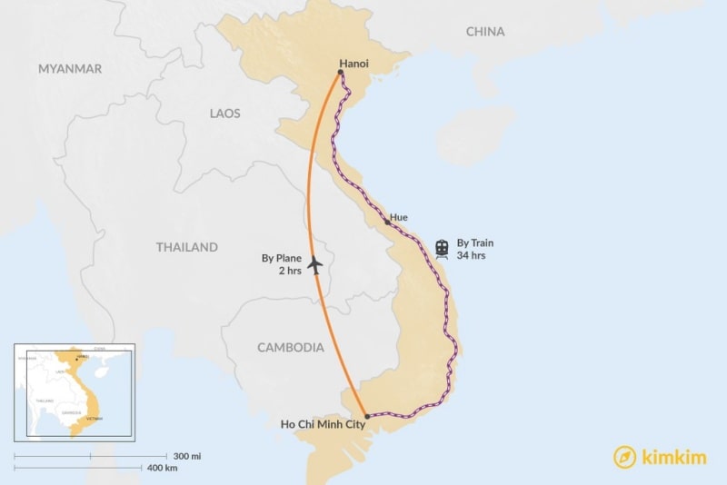 hanoi-to-ho-chi-minh-city-map