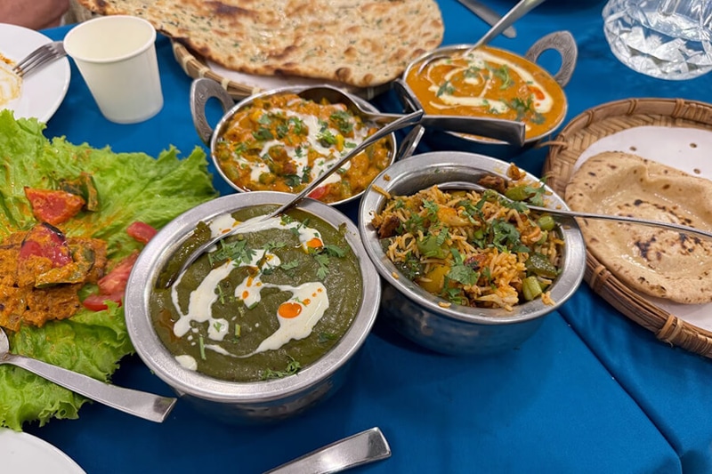 Indian Food on the Maharaja Lounge Indian Restaurant, Phu Quoc