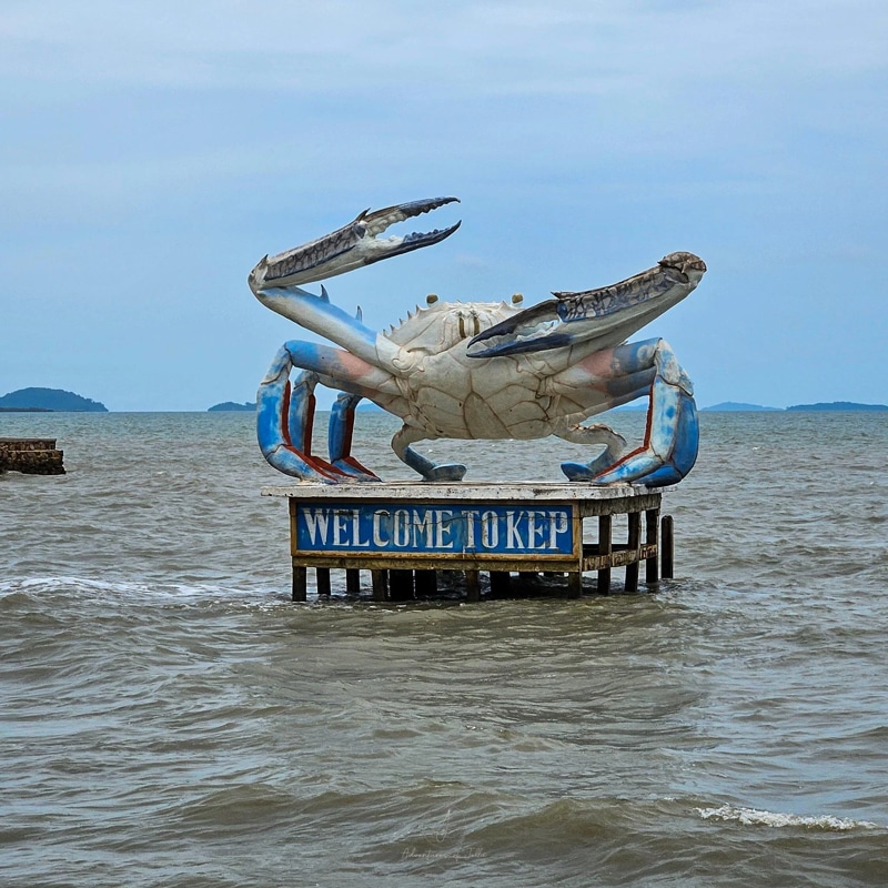 Kep Crab Market iss famous for fresh seafood in Cambodia