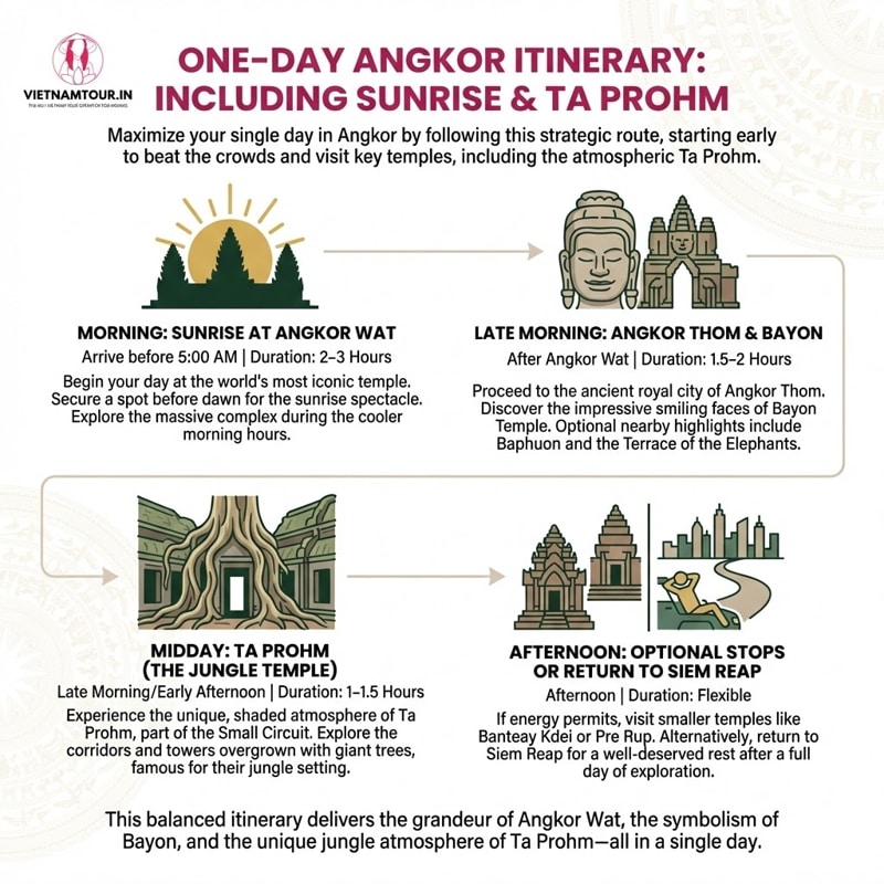 One-Day Angkor Itinerary Including Ta Prohm