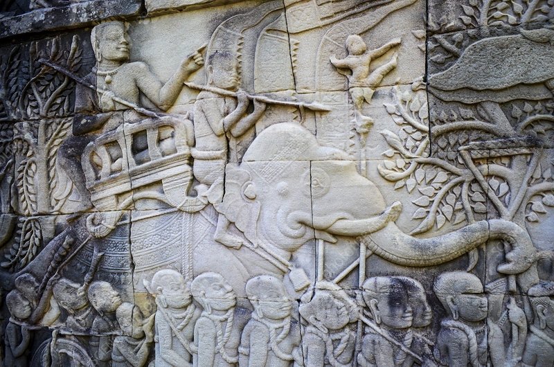 Stone Carvings in Angkor Wat