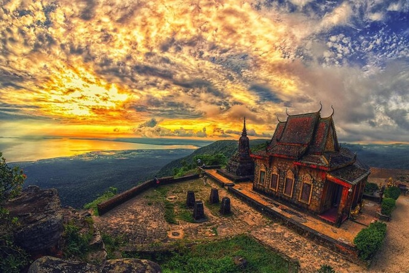 Sunset on the Bokor Mountain in Cambodia