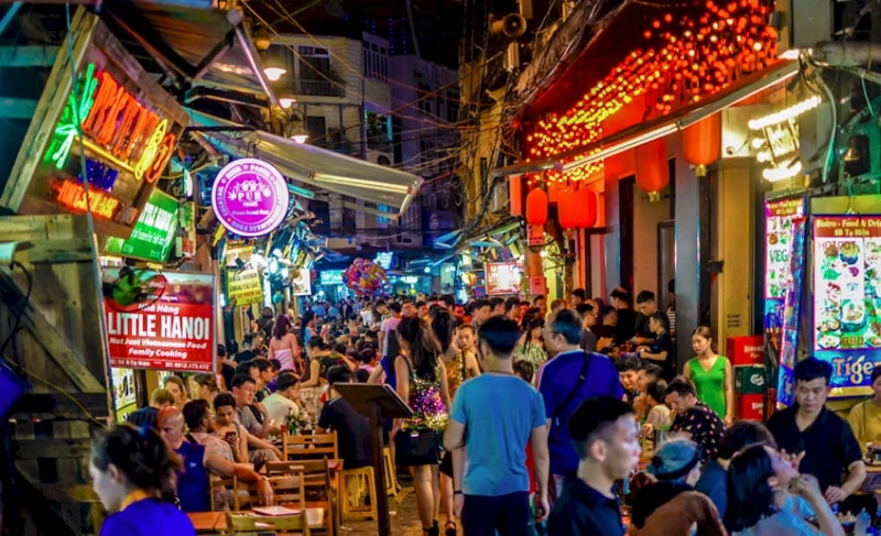 Ta Hien Beer Street in Hanoi