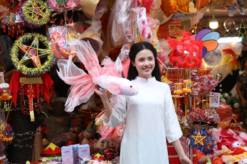 Take Photos in Hang Ma Street in the Spring