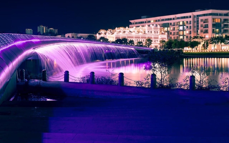 The Starlight Bridge in Saigon River at Night