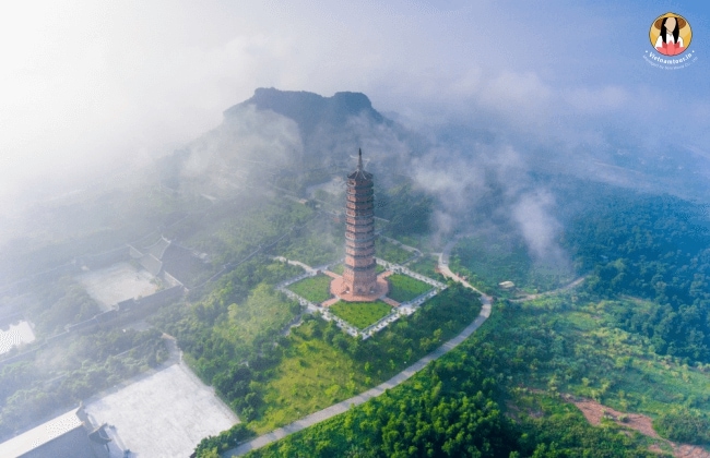 Bai Dinh pagoda from above