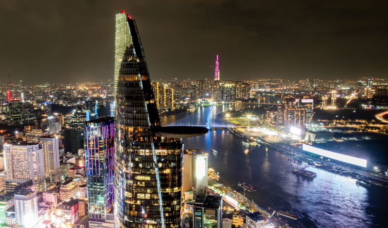 Admire The High Up View Of Saigon At Bitexco Tower