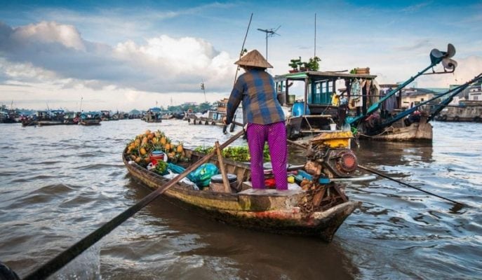 Floating markets in Vietnam