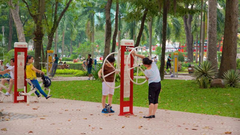 Local people come to the park for exercise