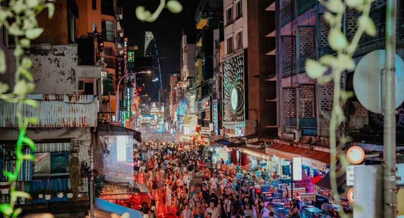 Bui Vien Walking Street from above