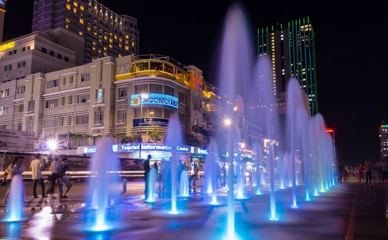 Walking at Nguyen Hue Street