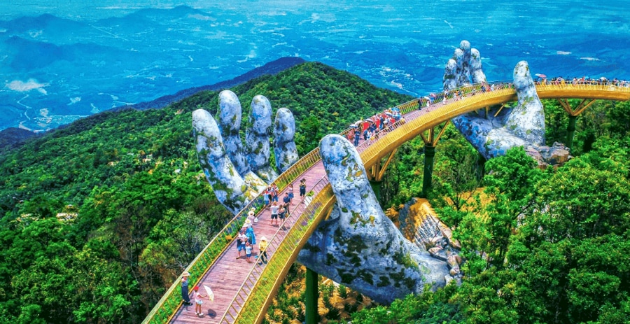 Golden Bridge in Bana Hills, Da Nang, Vietnam