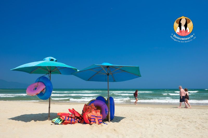 Danang beaches in dry season