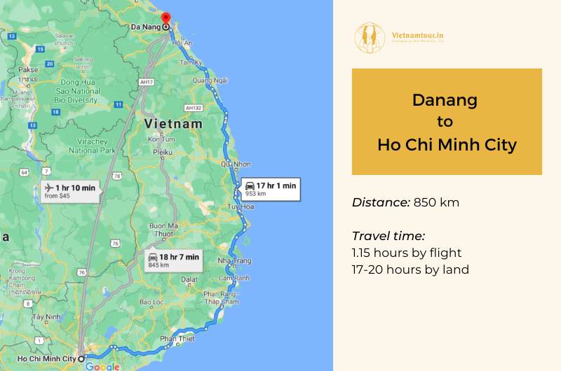 Danang to Ho Chi Minh City distance