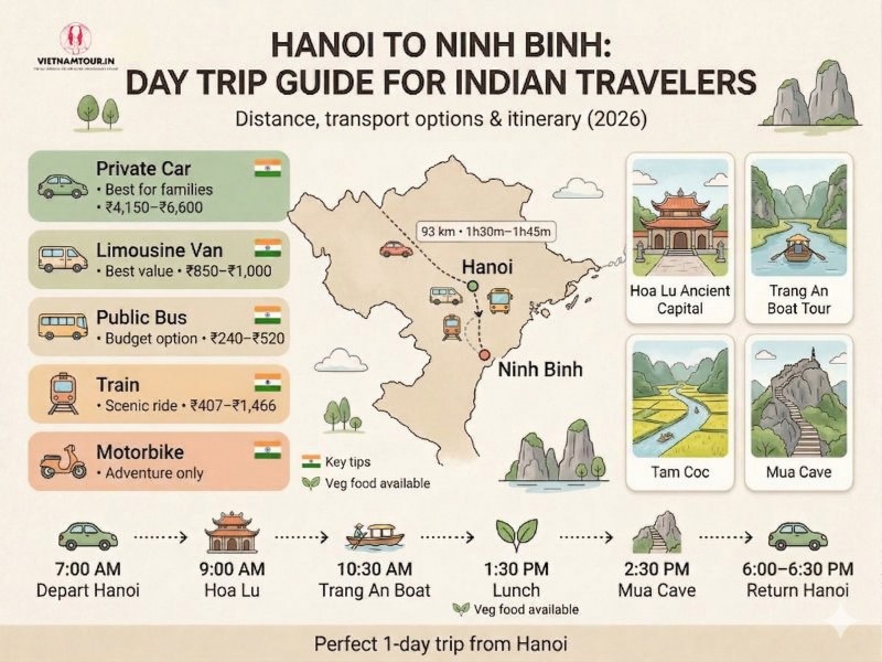 Hanoi to Ninh Binh Transport and Day Trip Guide for Indian Tourists