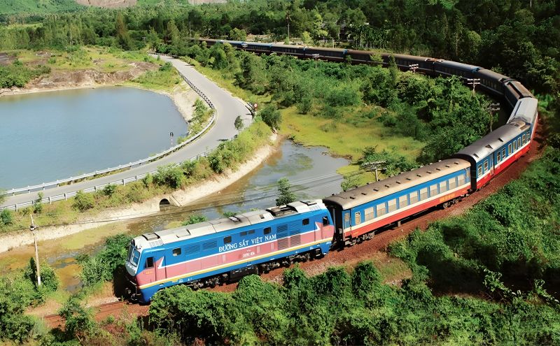 Hanoi to Nha Trang by overnight train Vietnam Railways SE-class express service passing through coastal scenery