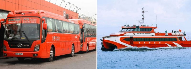 Hanoi to Phu Quoc via Ho Chi Minh City by flight bus and ferry route map covering Mekong Delta detour for Indian tourists