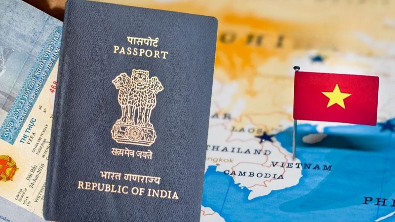 Vietnam e-visa application page for Indian tourists travelling Ho Chi Minh City to Hanoi route
