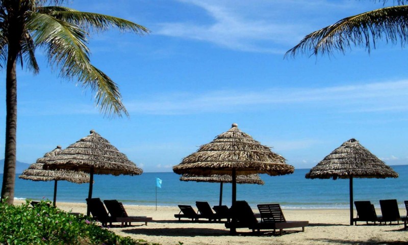 My Khe Beach white sand and sea in Da Nang, Vietnam