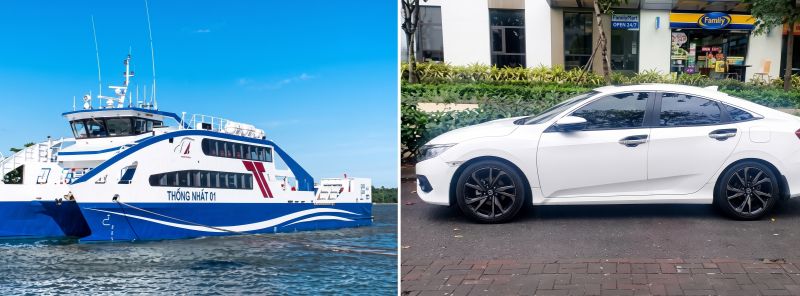 Private transfer vehicle (4-seat car, 7-seat MPV, or 9-to-11-seat limousine van) for Phu Quoc to Ho Chi Minh route with English-speaking driver