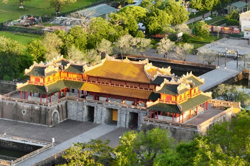 Hue Imperial Citadel Thai Hoa Palace Vietnam imperial capital Nguyen Dynasty 520 hectares Indian heritage