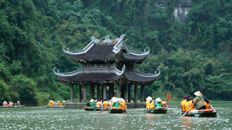Ninh Binh Trang An boat tour UNESCO 2014 inland Halong Bay alternative Vietnam Indian tourists