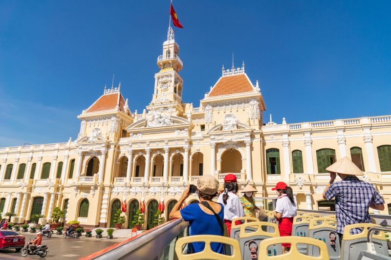 Map of Ho Chi Minh City attractions for Indian tourists including Nguyen Hue Walking Street Cu Chi Tunnels War Remnants Museum and Mekong Delta