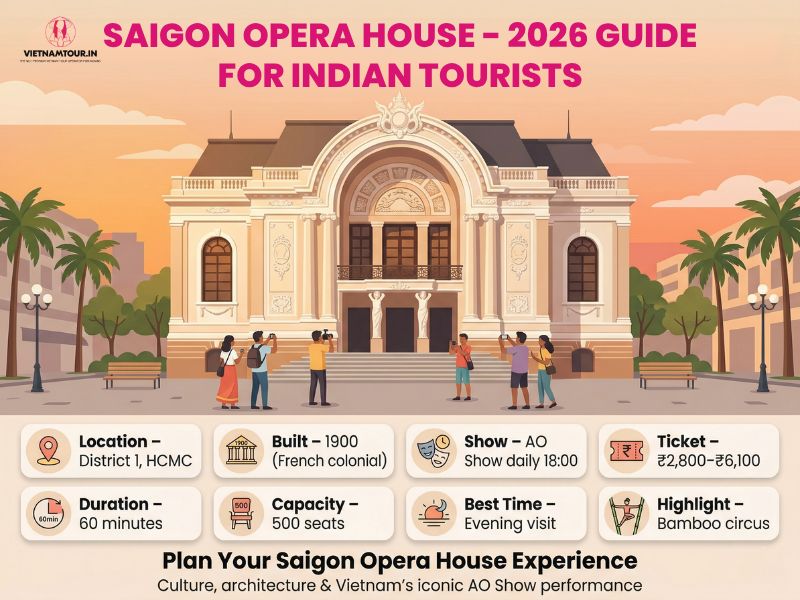 Saigon Opera House French colonial facade at Lam Son Square District 1 Ho Chi Minh City daytime exterior view