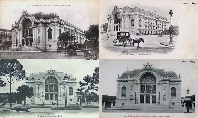 Saigon Opera House Flamboyant style French colonial architecture facade completed 1900 by Felix Olivier
