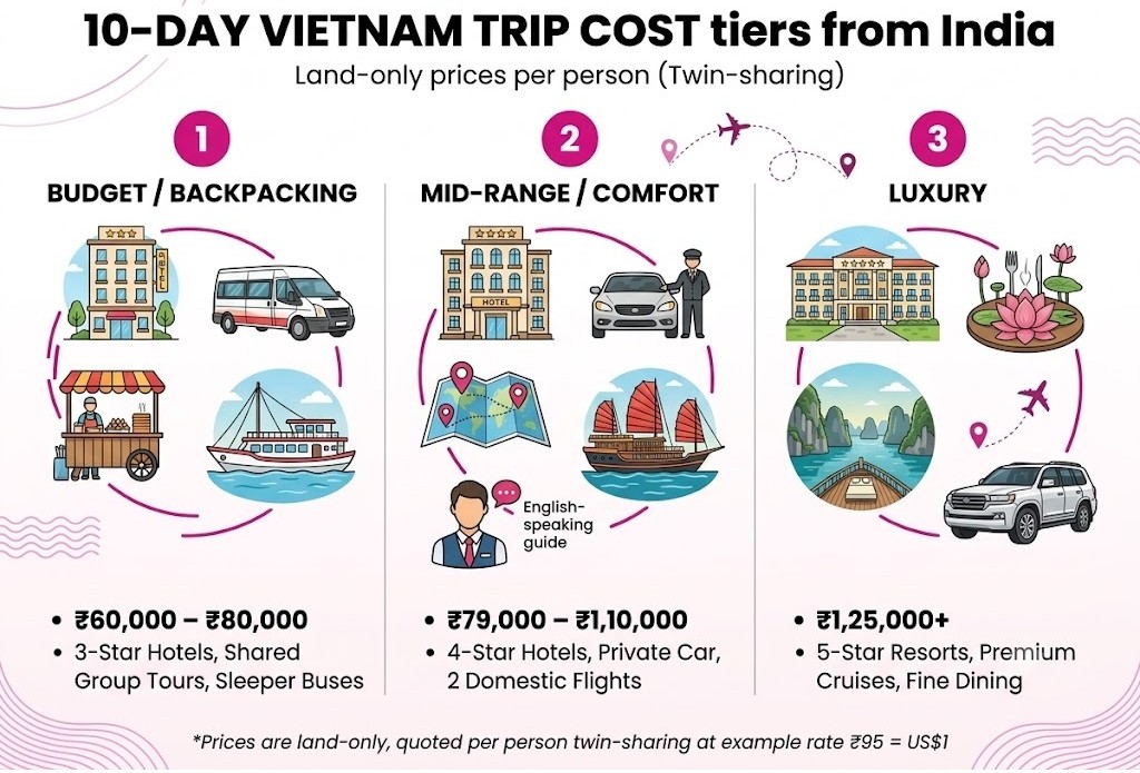 how much does a 10 day trip to vietnam cost