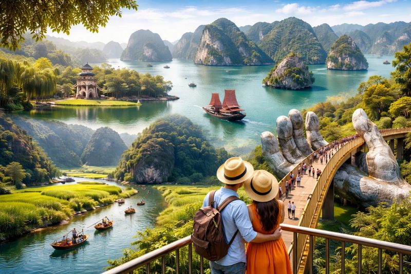 Vietnam tour package cost from India 3 tier breakdown Budget Mid-Range Luxury per person twin-sharing 6-10 nights 2026