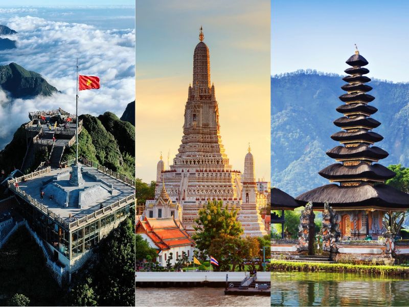 Vietnam Thailand Bali 7-night trip cost comparison Indian tourists ₹65,000-1,30,000 visa flight options 2026